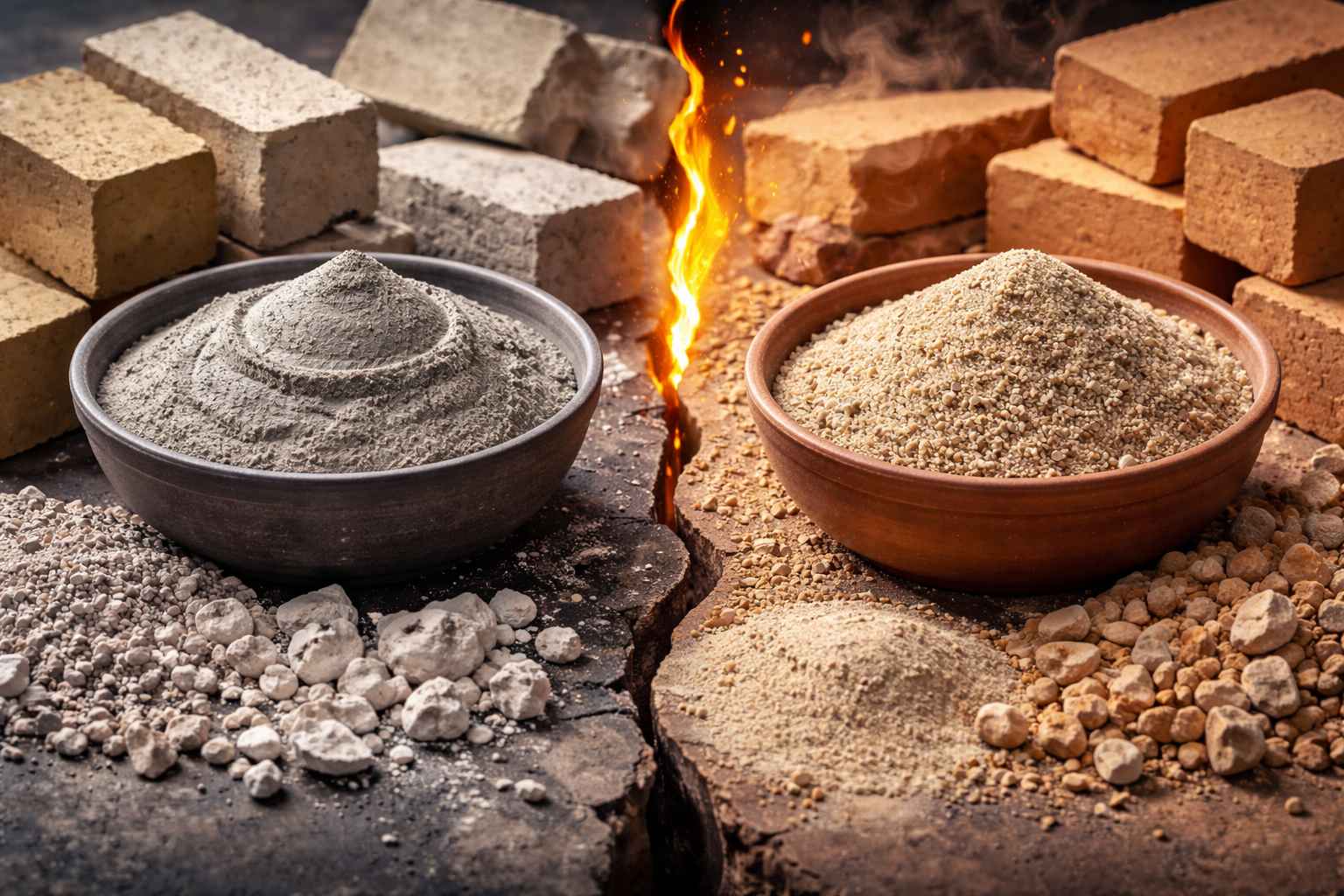 تفاوت ملات آلومینی و شاموتی